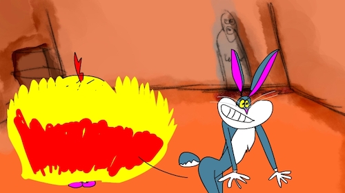 Cartoon: the red flame wizard10 (medium) by sal tagged cartoon