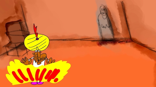 Cartoon: the red flame wizard10 (medium) by sal tagged cartoon