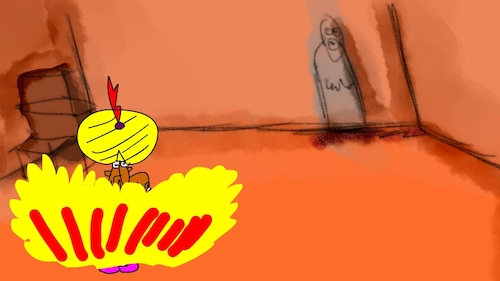 Cartoon: the red flame wizard10 (medium) by sal tagged cartoon