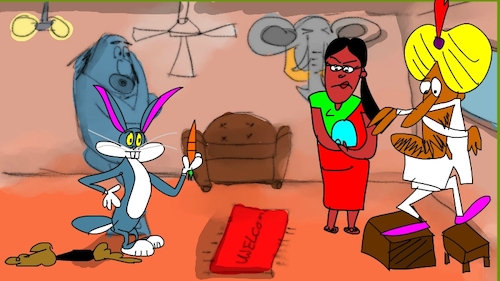 Cartoon: the red flame wizard2 (medium) by sal tagged cartoon
