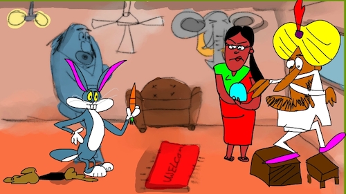 Cartoon: the red flame wizard2 (medium) by sal tagged cartoon