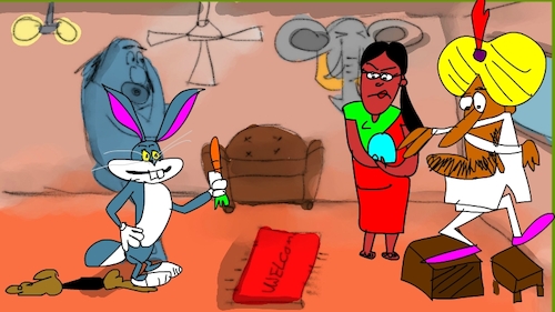 Cartoon: the red flame wizard2 (medium) by sal tagged cartoon