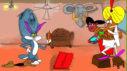 Cartoon: the red flame wizard2 (medium) by sal tagged cartoon