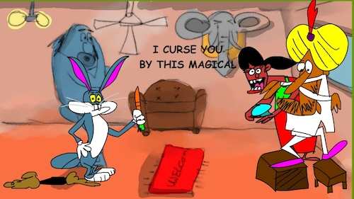 Cartoon: the red flame wizard2 (medium) by sal tagged cartoon