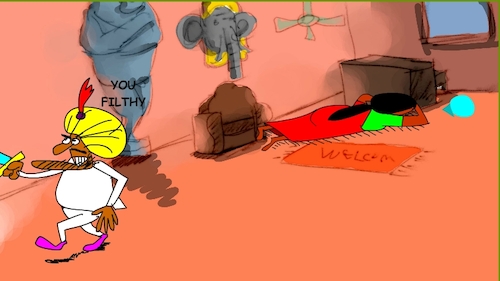 Cartoon: the red flame wizard4 (medium) by sal tagged cartoon