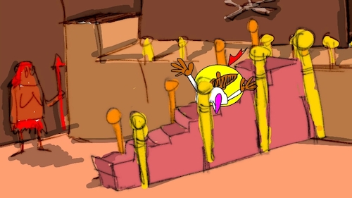 Cartoon: the red flame wizard5 (medium) by sal tagged cartoon