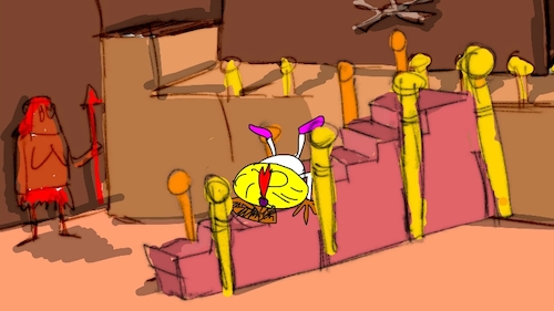 Cartoon: the red flame wizard5 (medium) by sal tagged cartoon