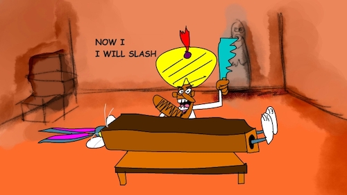 Cartoon: the red flame wizard7 (medium) by sal tagged cartoon