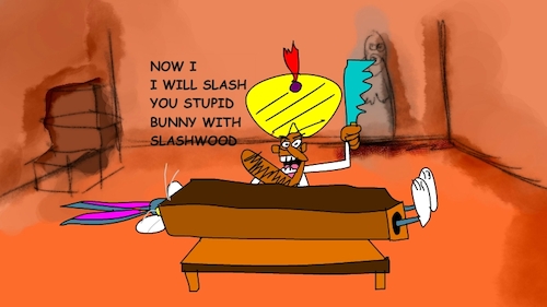 Cartoon: the red flame wizard7 (medium) by sal tagged cartoon