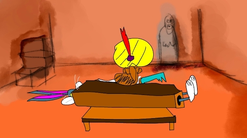 Cartoon: the red flame wizard7 (medium) by sal tagged cartoon