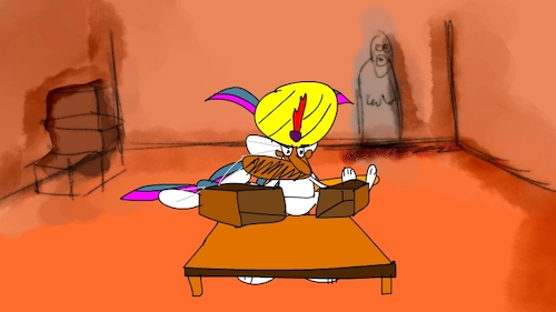Cartoon: the red flame wizard8 (medium) by sal tagged cartoon
