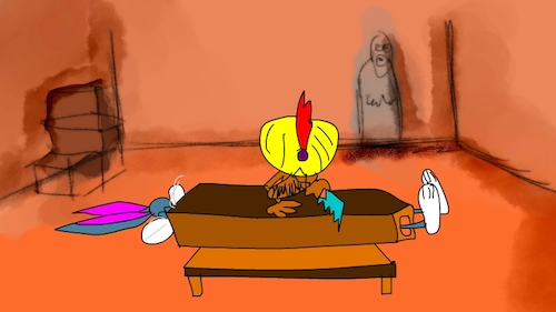 Cartoon: the red flame wizard8 (medium) by sal tagged cartoon