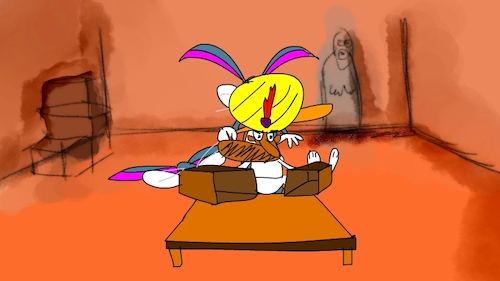 Cartoon: the red flame wizard8 (medium) by sal tagged cartoon