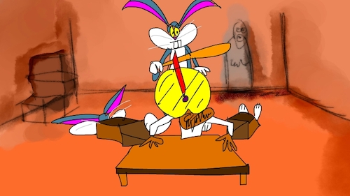 Cartoon: the red flame wizard9 (medium) by sal tagged cartoon
