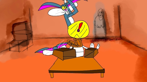 Cartoon: the red flame wizard9 (medium) by sal tagged cartoon