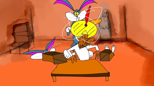 Cartoon: the red flame wizard9 (medium) by sal tagged cartoon