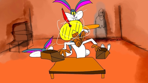 Cartoon: the red flame wizard9 (medium) by sal tagged cartoon