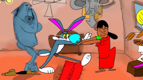 Cartoon: the red flame wizard3 (medium) by sal tagged cartoon