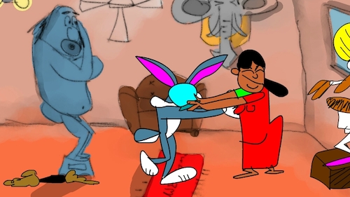 Cartoon: the red flame wizard3 (medium) by sal tagged cartoon