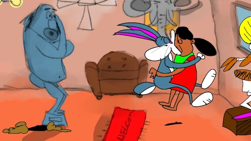 Cartoon: the red flame wizard3 (medium) by sal tagged cartoon