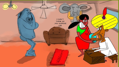 Cartoon: the red flame wizerd1 (medium) by sal tagged cartoon