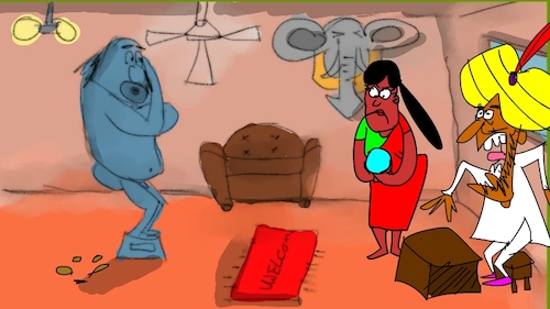 Cartoon: the red flame wizerd1 (medium) by sal tagged cartoon