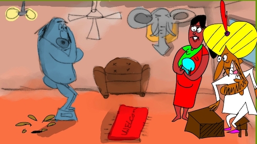 Cartoon: the red flame wizerd1 (medium) by sal tagged cartoon