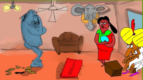 Cartoon: the red flame wizerd1 (medium) by sal tagged cartoon