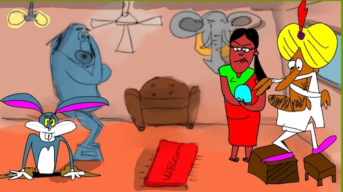 Cartoon: the red flame wizerd1 (medium) by sal tagged cartoon