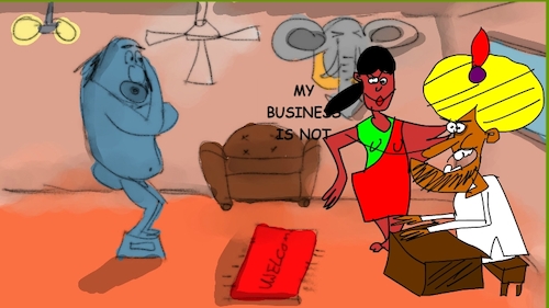 Cartoon: the red flame wizerd1 (medium) by sal tagged cartoon