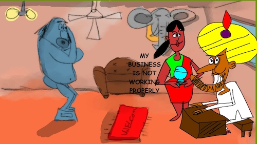 Cartoon: the red flame wizerd1 (medium) by sal tagged cartoon