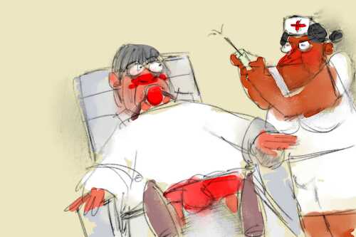 Cartoon: Touch of the devil (medium) by sal tagged cartoon