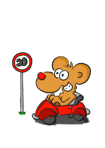 Cartoon: Gutschein für den Führerschein (medium) by Schrangel tagged auto,ratte,gutschein,cabrio