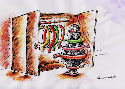 Cartoon: Leben (medium) by Siminoga Vadim tagged frauen,lieben,die,entrechtung,des,geschlechts