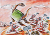 Cartoon: Dinosaur (small) by Siminoga Vadim tagged facebook,internet,addiction,time