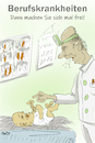Cartoon: Dieser Beruf macht frei (small) by Arni tagged frei,machen,doktor,doc,arzt,baby,windel,blind,routine