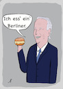 Cartoon: Famous Last Words (small) by Gabi Horvath tagged biden,berlin,besuch,staatsbesuch,rede,kennedy