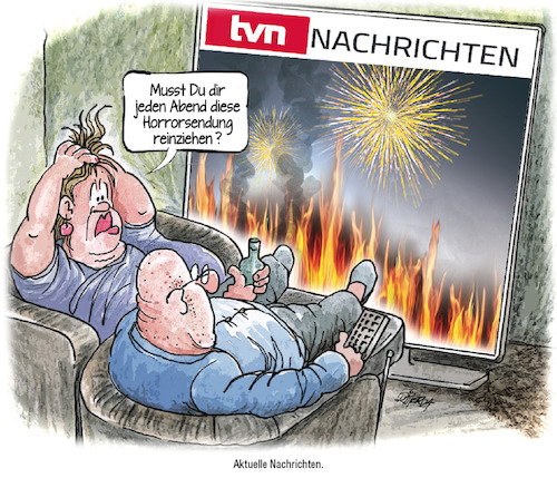 Cartoon: Aktuelle Nachrichten (medium) by Ritter-Cartoons tagged medien