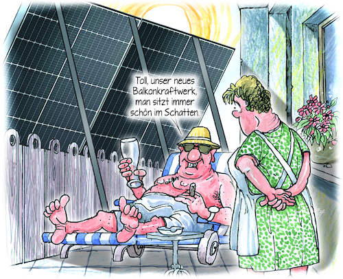 Cartoon: Balkonkraftwerke (medium) by Ritter-Cartoons tagged neue,trends,neue,trends