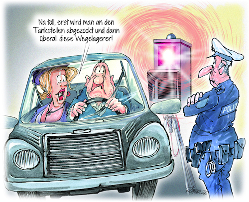 Cartoon: Blitzermarathon 2026 (medium) by Ritter-Cartoons tagged blitzermarathon,2026,benzinpreise,tanken,regierung,pressekarikaturen,und,cartoons,ritterkarikaturen,von,berthold,ritter,blitzermarathon,2026,benzinpreise,tanken,regierung,pressekarikaturen,und,cartoons,ritterkarikaturen,von,berthold,ritter