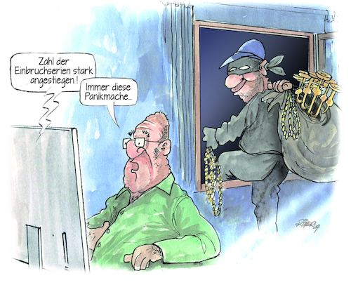 Cartoon: Einbruchserien (medium) by Ritter-Cartoons tagged kriminalität,kriminalität