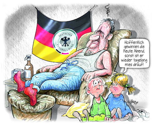 Cartoon: EM Fieber (medium) by Ritter-Cartoons tagged fußball,em,fußball,em