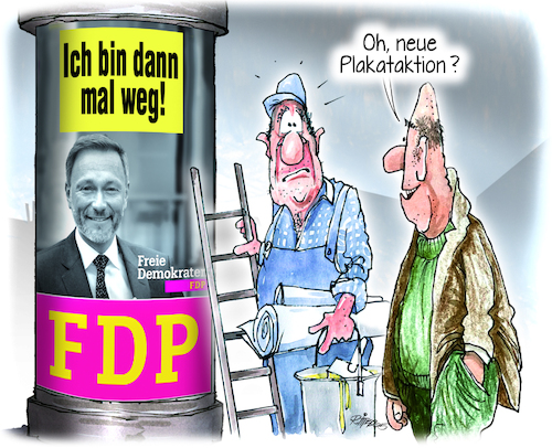 Cartoon: FDP (medium) by Ritter-Cartoons tagged fdp,lindner,fdp,lindner