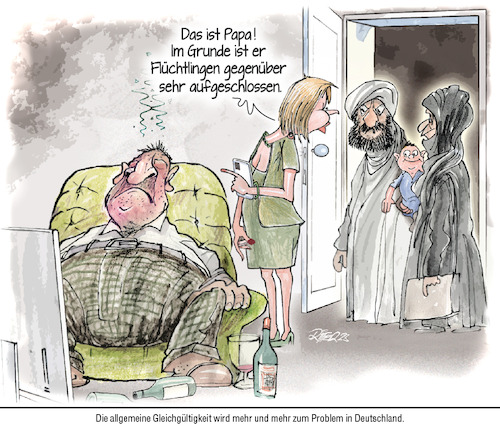 Cartoon: Papa (medium) by Ritter-Cartoons tagged aufgeschlossen