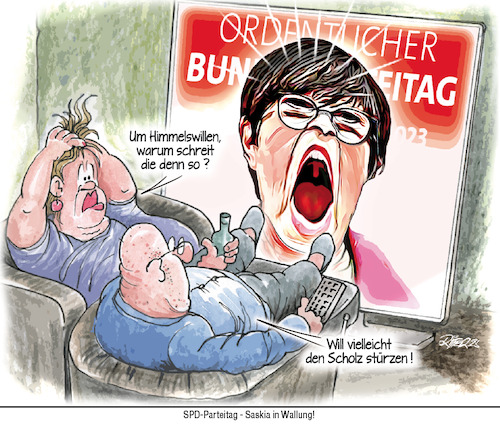 Cartoon: SPD (medium) by Ritter-Cartoons tagged saskia