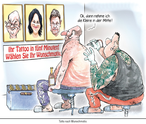 Cartoon: Tatto-Studio (medium) by Ritter-Cartoons tagged tatto