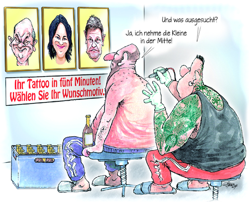 Cartoon: Tattostudio (medium) by Ritter-Cartoons tagged tattostudio,politikerin,wahl,wunschmotiv,annalena,baerbock,tattostudio,politikerin,wahl,wunschmotiv,annalena,baerbock