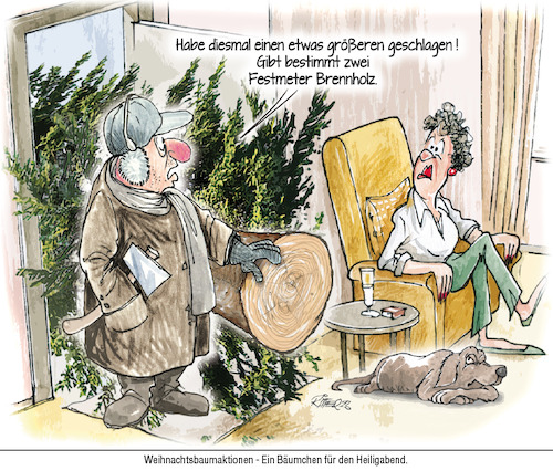 Cartoon: Weihnachtsbaum (medium) by Ritter-Cartoons tagged weihnachtsbaum