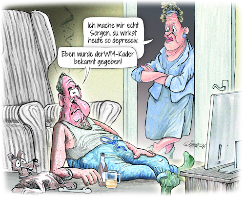 Cartoon: WM Kader (medium) by Ritter-Cartoons tagged fußball,wm,kader,nagelsmann,pressekarikaturen,und,cartoons,von,berthold,ritter,facebook,seite,ritterkarikaturen,fußball,wm,kader,nagelsmann,pressekarikaturen,und,cartoons,von,berthold,ritter,facebook,seite,ritterkarikaturen
