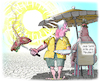Cartoon: Hitzewelle (small) by Ritter-Cartoons tagged hitzewelle,wetter,grillpartys